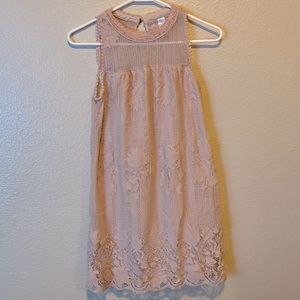 Kids pink lace dress